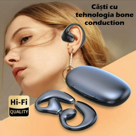 Căști cu conducție osoasă negre
